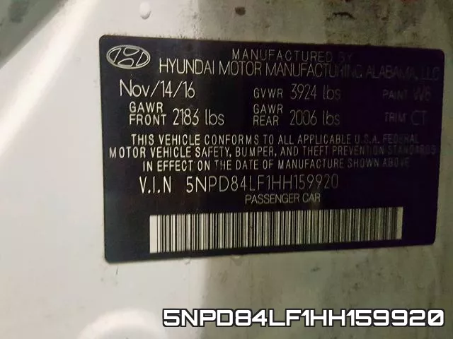 5NPD84LF1HH159920 фото 2