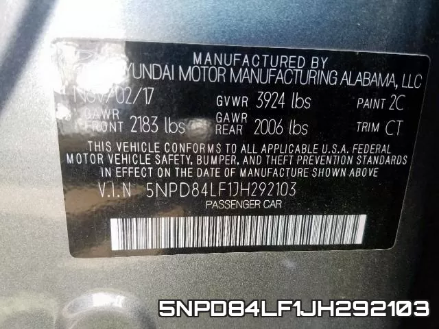 5NPD84LF1JH292103 фото 2