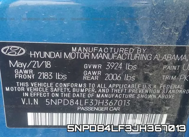 5NPD84LF3JH367013 фото 9