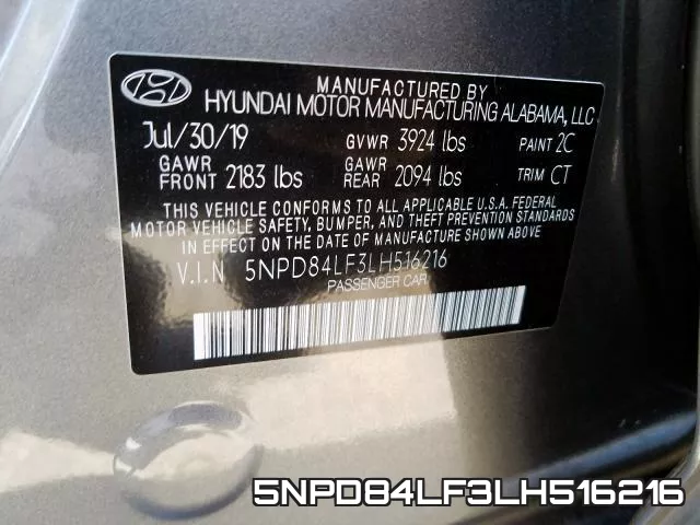 5NPD84LF3LH516216 фото 2