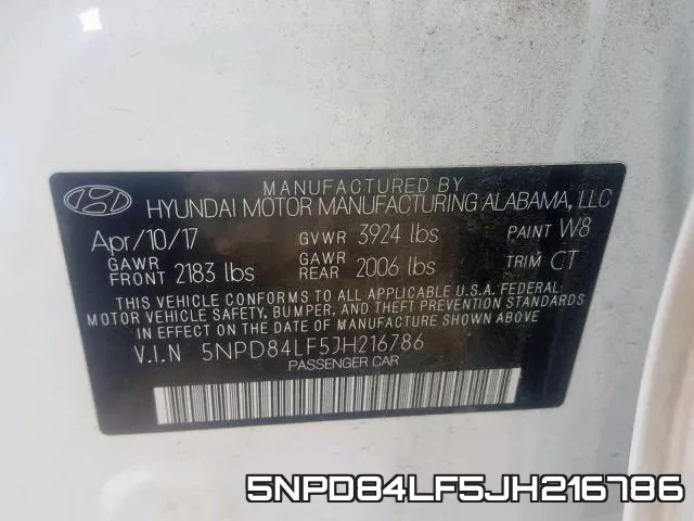 5NPD84LF5JH216786 фото 2
