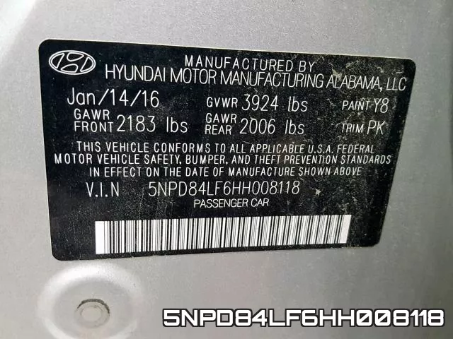 5NPD84LF6HH008118 фото 2