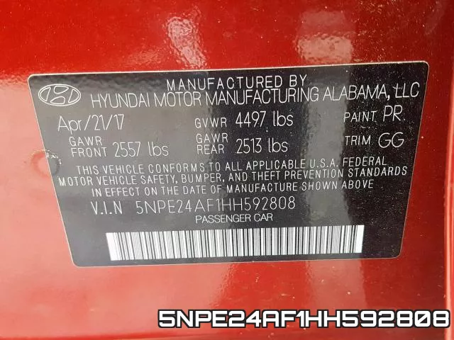 5NPE24AF1HH592808 фото 2