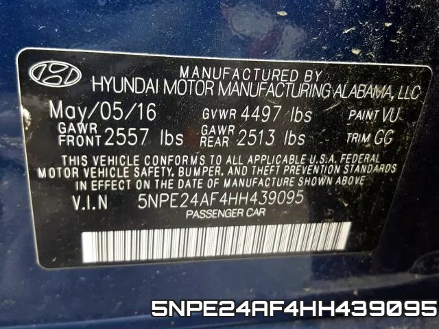 5NPE24AF4HH439095 фото 2