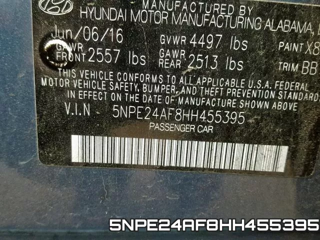 5NPE24AF8HH455395 фото 2