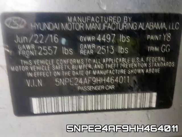 5NPE24AF9HH464011 фото 2