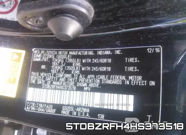 5TDBZRFH4HS373518 фото 10