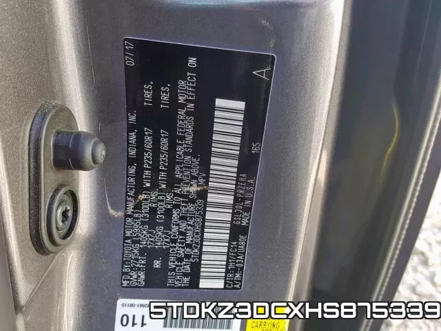 5TDKZ3DCXHS875339 фото 2