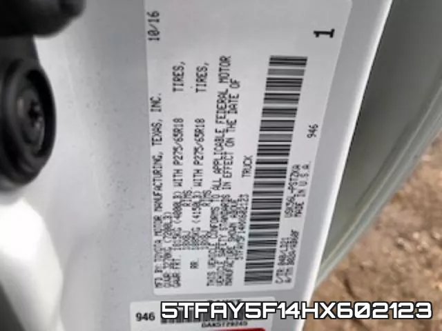 5TFAY5F14HX602123 фото 2