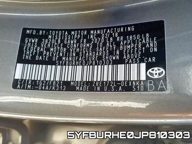 5YFBURHE0JP810303 фото 2