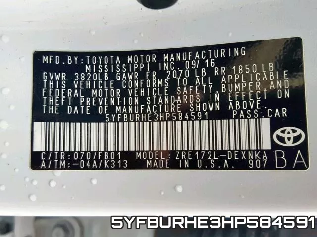 5YFBURHE3HP584591 фото 2