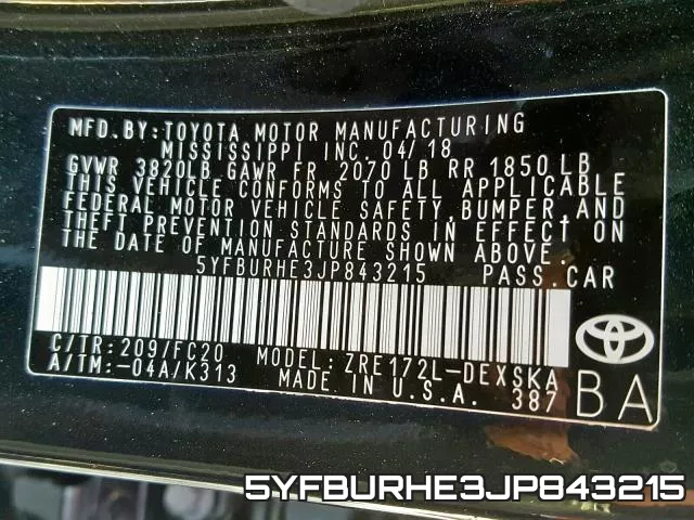 5YFBURHE3JP843215 фото 2