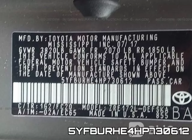 5YFBURHE4HP730612 фото 10