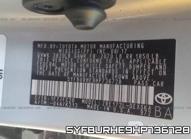 5YFBURHE9HP736728 фото 10