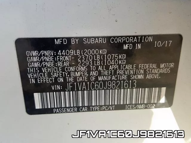 JF1VA1C60J9821613 фото 2