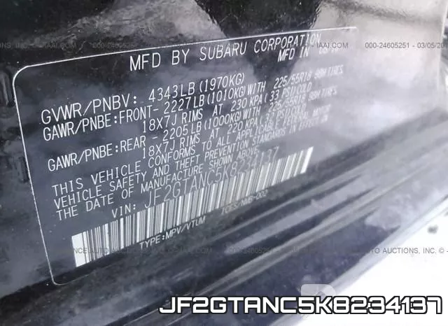 JF2GTANC5K8234137 фото 10