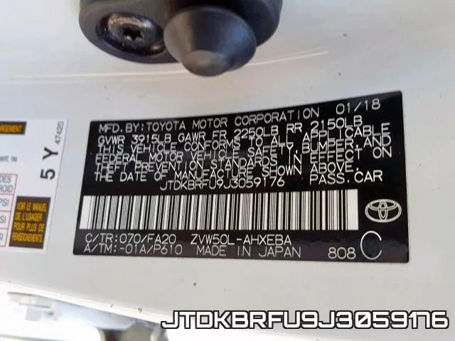 JTDKBRFU9J3059176 фото 2
