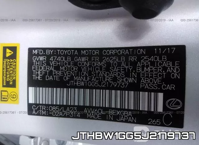 JTHBW1GG5J2179737 фото 10