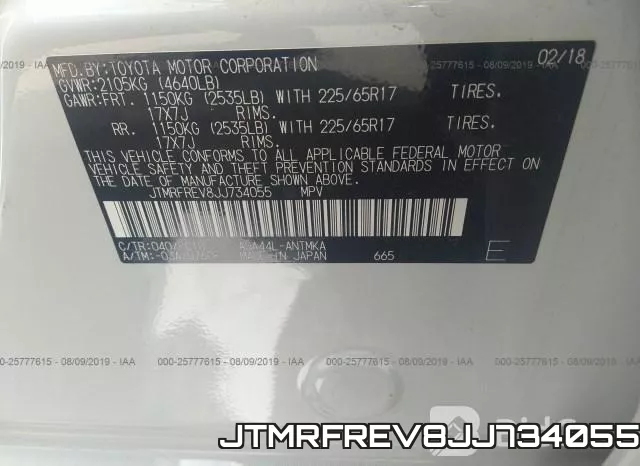 JTMRFREV8JJ734055 фото 10