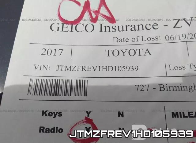 JTMZFREV1HD105939 фото 10
