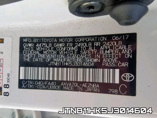 JTNB11HK5J3014604 фото 2