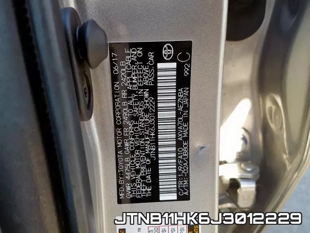 JTNB11HK6J3012229 фото 2