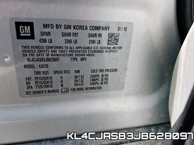 KL4CJASB3JB628097 фото 2