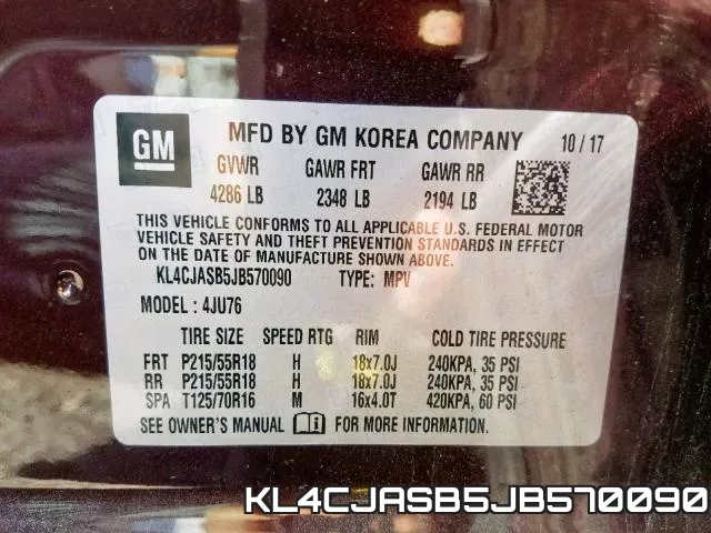 KL4CJASB5JB570090 фото 2