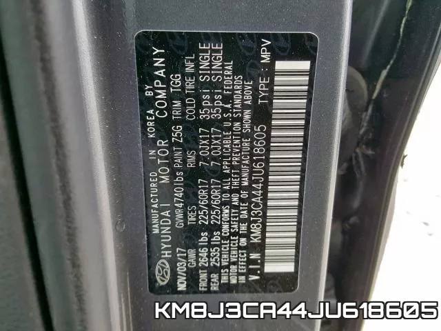 KM8J3CA44JU618605 фото 2