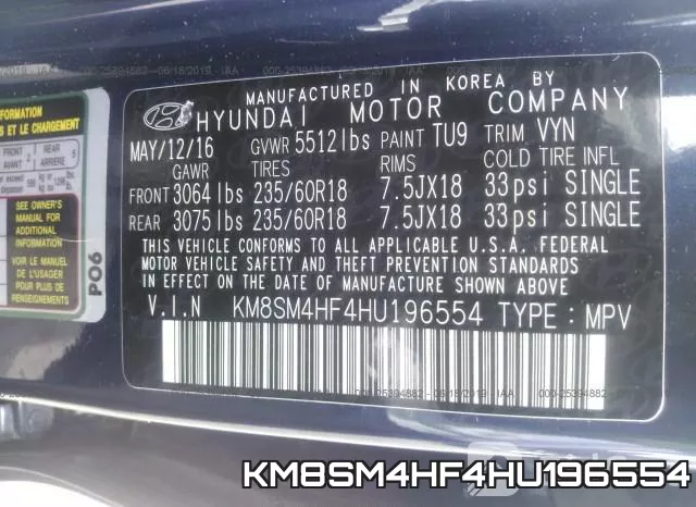 KM8SM4HF4HU196554 фото 10