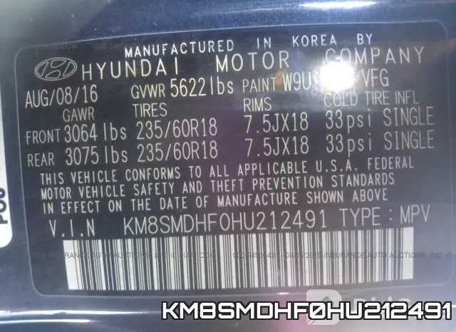 KM8SMDHF0HU212491 фото 9
