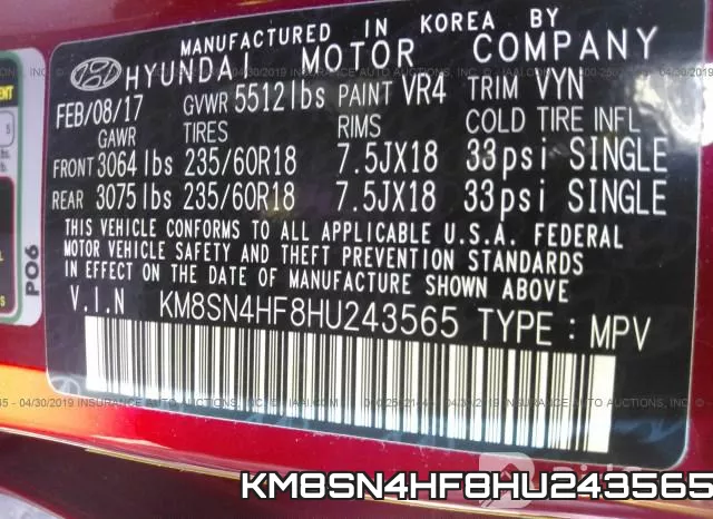 KM8SN4HF8HU243565 фото 10