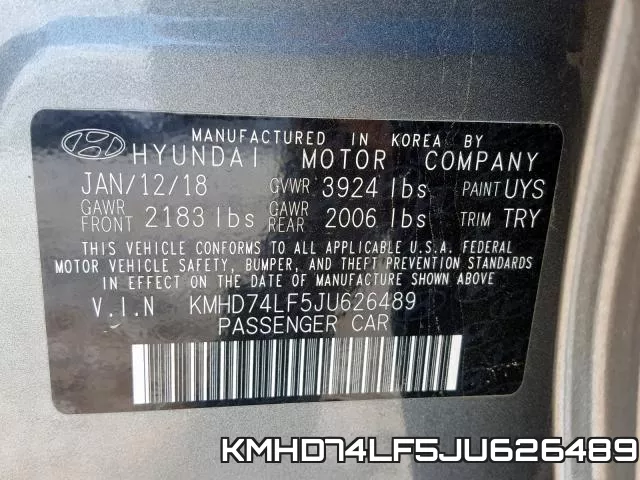 KMHD74LF5JU626489 фото 2