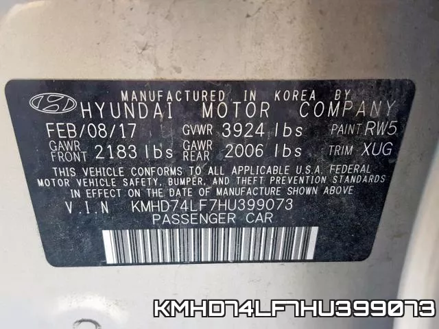 KMHD74LF7HU399073 фото 2