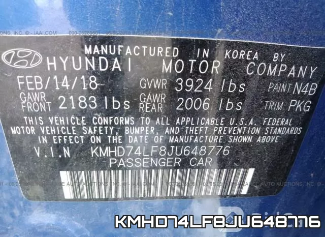 KMHD74LF8JU648776 фото 10