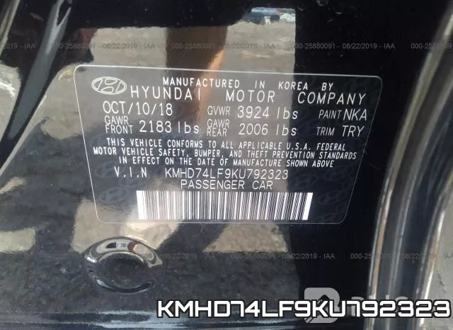 KMHD74LF9KU792323 фото 10