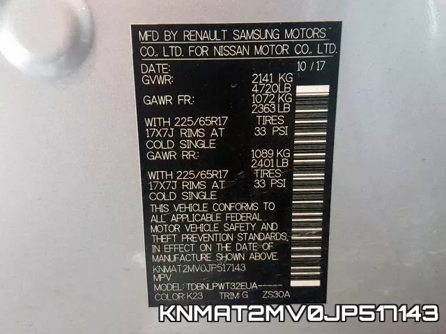 KNMAT2MV0JP517143 фото 2