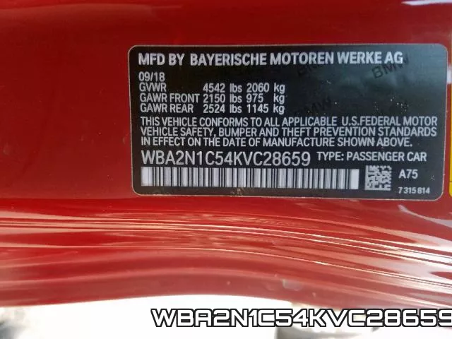 WBA2N1C54KVC28659 фото 2