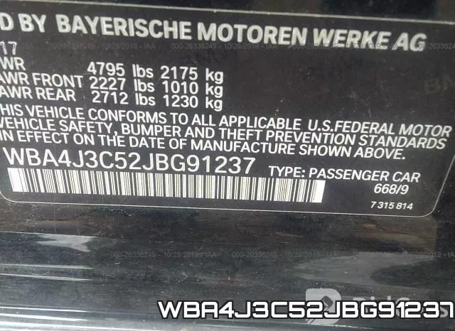 WBA4J3C52JBG91237 фото 10