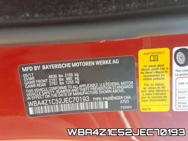 WBA4Z1C52JEC70193 фото 2