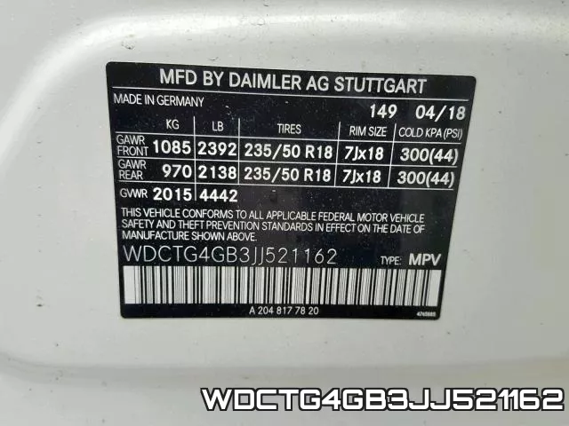 WDCTG4GB3JJ521162 фото 2