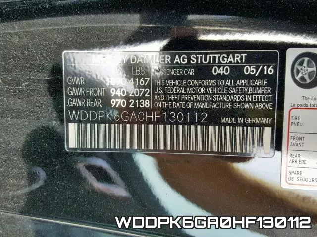 WDDPK6GA0HF130112 фото 2