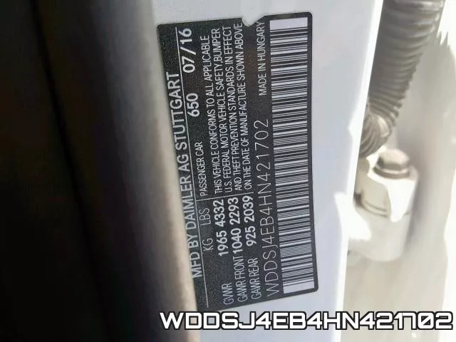 WDDSJ4EB4HN421702 фото 2