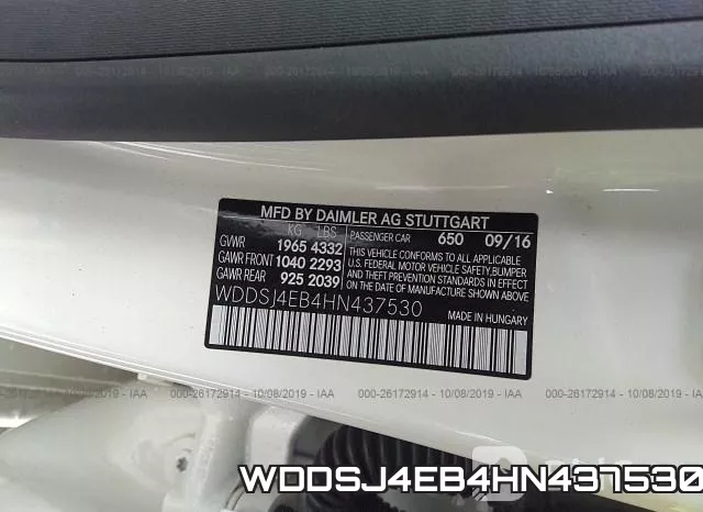 WDDSJ4EB4HN437530 фото 10