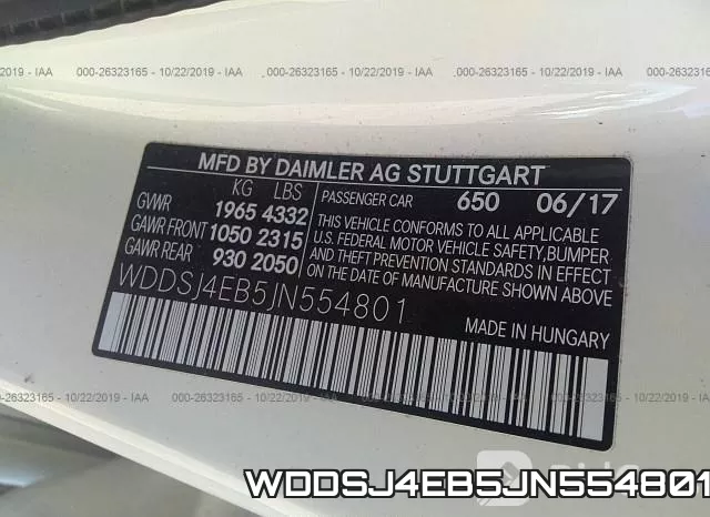 WDDSJ4EB5JN554801 фото 10