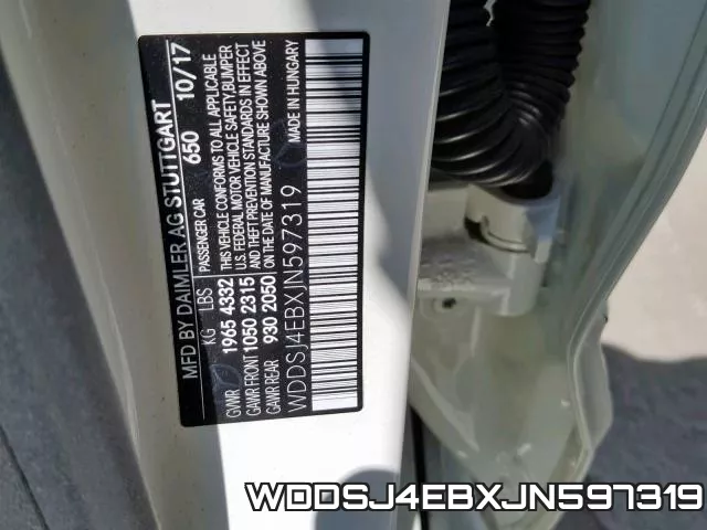 WDDSJ4EBXJN597319 фото 2