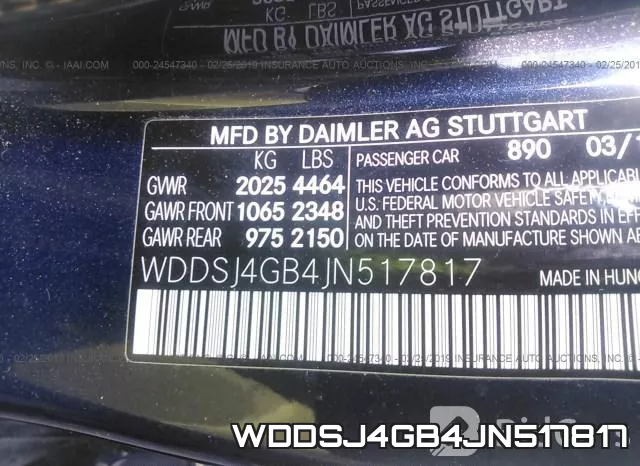 WDDSJ4GB4JN517817 фото 10