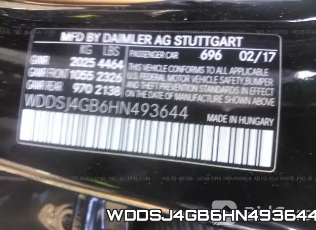 WDDSJ4GB6HN493644 фото 10