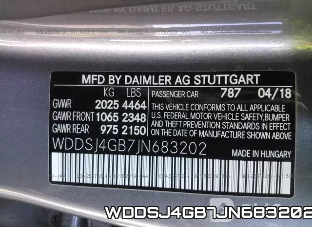WDDSJ4GB7JN683202 фото 10