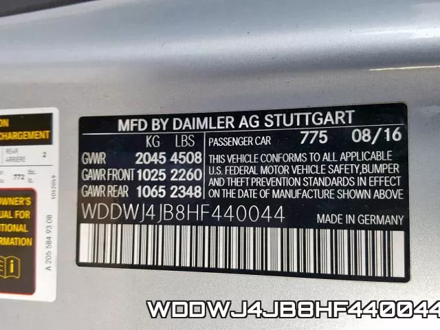 WDDWJ4JB8HF440044 фото 2